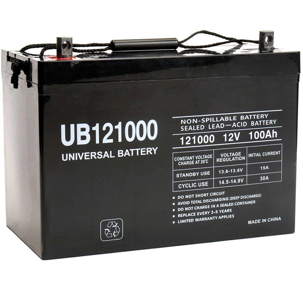 UPG 12-Volt 100 Ah Z1 Terminal Sealed Lead Acid (SLA) AGM Rechargeable Battery UB121000 (Group 27)