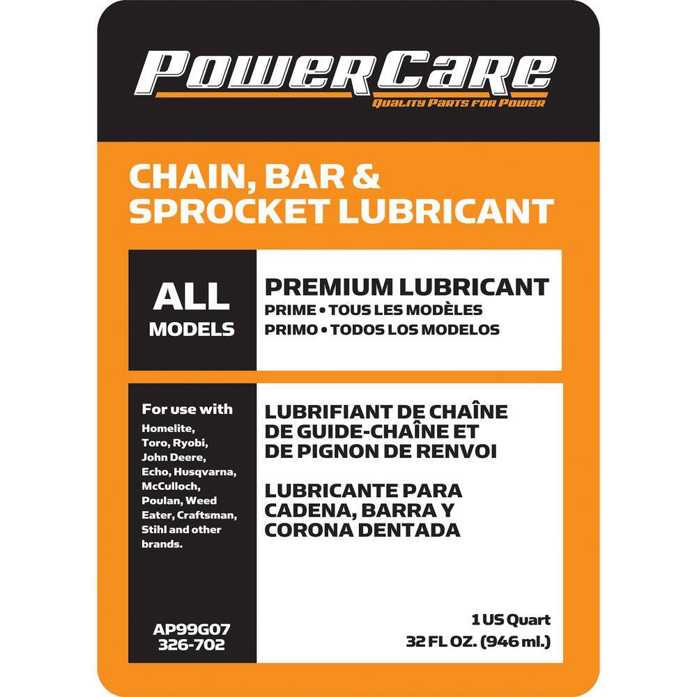 Powercare 1 Qt. Bar and Chain Oil AP99G07