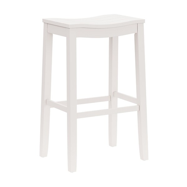 Hillsdale Fiddler Wood Backless Counter Height Stool， White