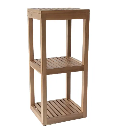 New modern Wooden 3 tier rectangular Acacia wooden racks Acacia wood gate easy to assemble environmentally friendly