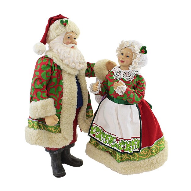 Possible Dreams Almost Ready Two Figurines 13 75 Inches Santa Mrs Claus Jim Shore 6010206 Resin Red