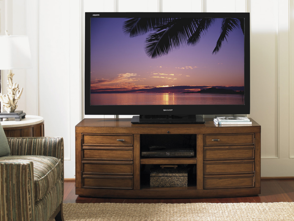 Plantation Bay Media Console   Transitional   Entertainment Centers And Tv Stands   by HedgeApple  Houzz