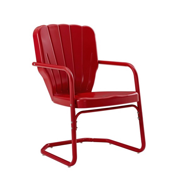 Ridgeland 2pk Outdoor Chairs Red Crosley