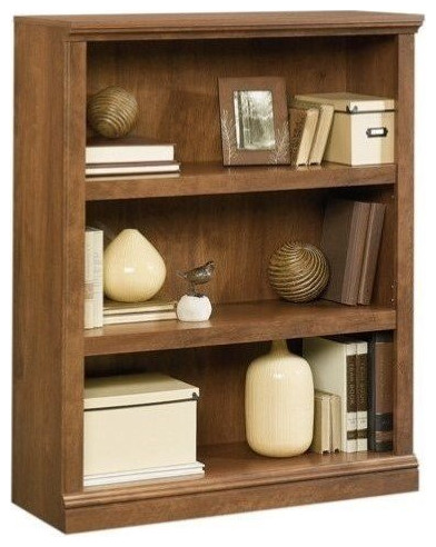 Sauder Select 3 Shelf Bookcase in Oiled Oak   Transitional   Bookcases   by Homesquare  Houzz