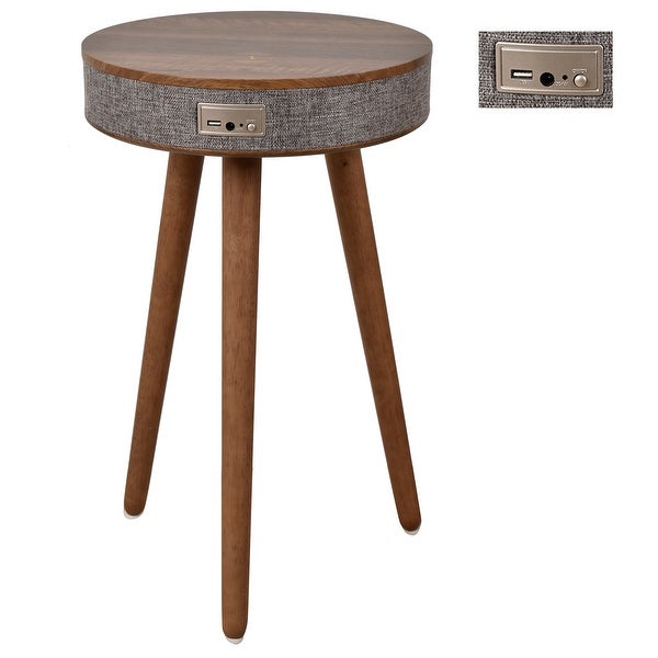 Ava Bluetooth Enabled Accent Table w/USB - 14 x 14 x 23.25