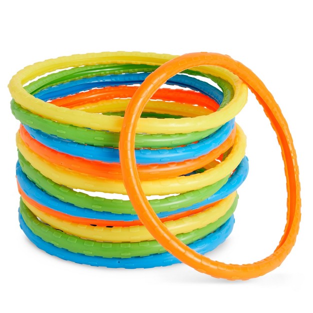 Blue Panda 12 Pack Pool Diving Rings For Kids x27 Birthday Party Summer Outdoor Essentials Multicolored 6 In