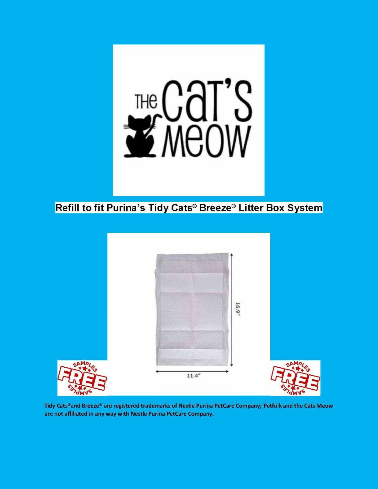 CHEAP NEW 80 The Cats Meow Generic Breeze Litter Box Pads Baking Soda Infused