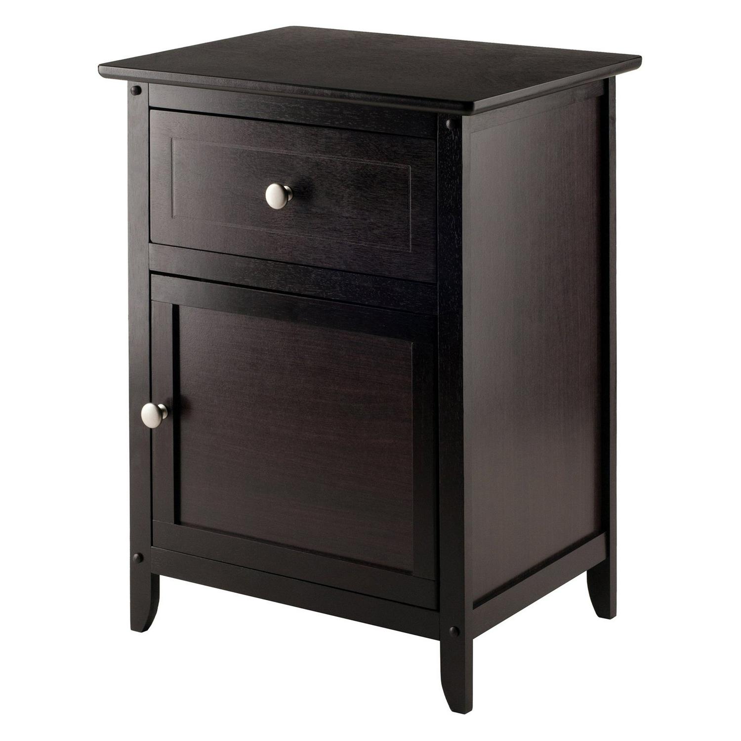 Winsome Wood Eugene Accent Table， Nightstand， Espresso Finish