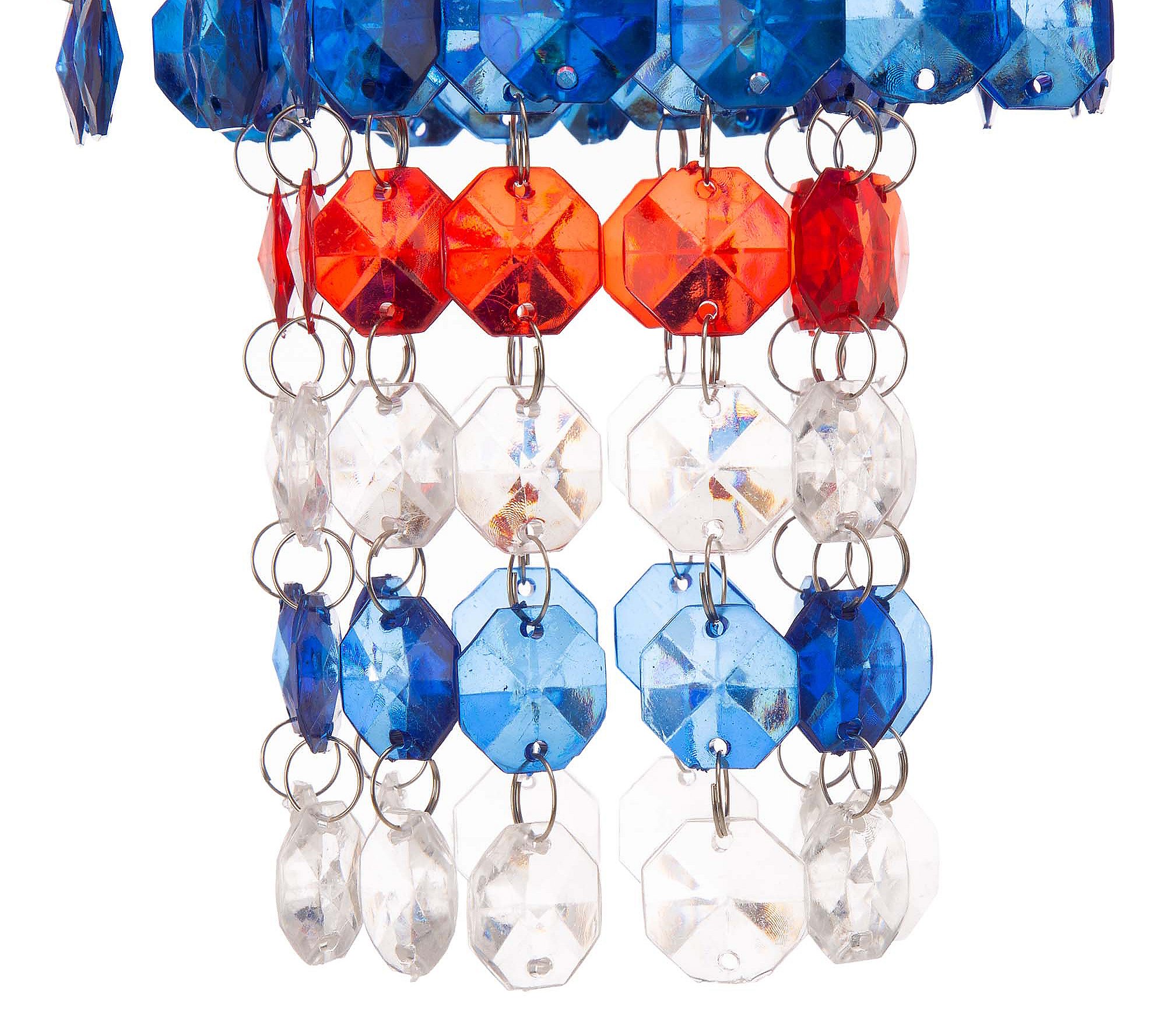 Glitzhome Solar Hanging Chandelier with AcrylicJewel Beads