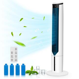 Costway 3-In-1 Tower Fan Humidifier 300 CFM 3-Speed Portable Evaporative Cooler For 100 sq. ft. EP24829