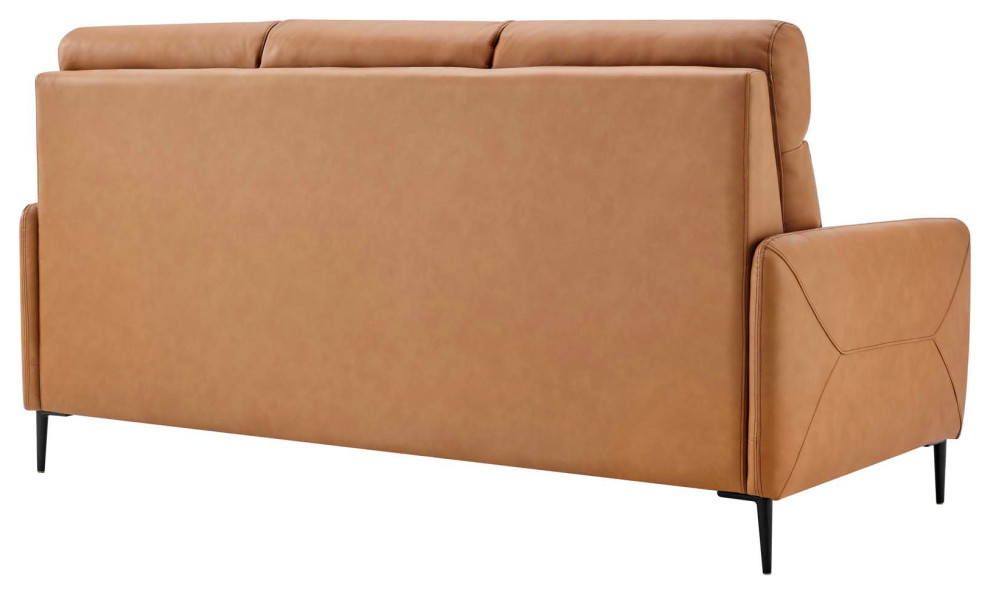 Huxley Leather Sofa   Midcentury   Sofas   by Modway  Houzz