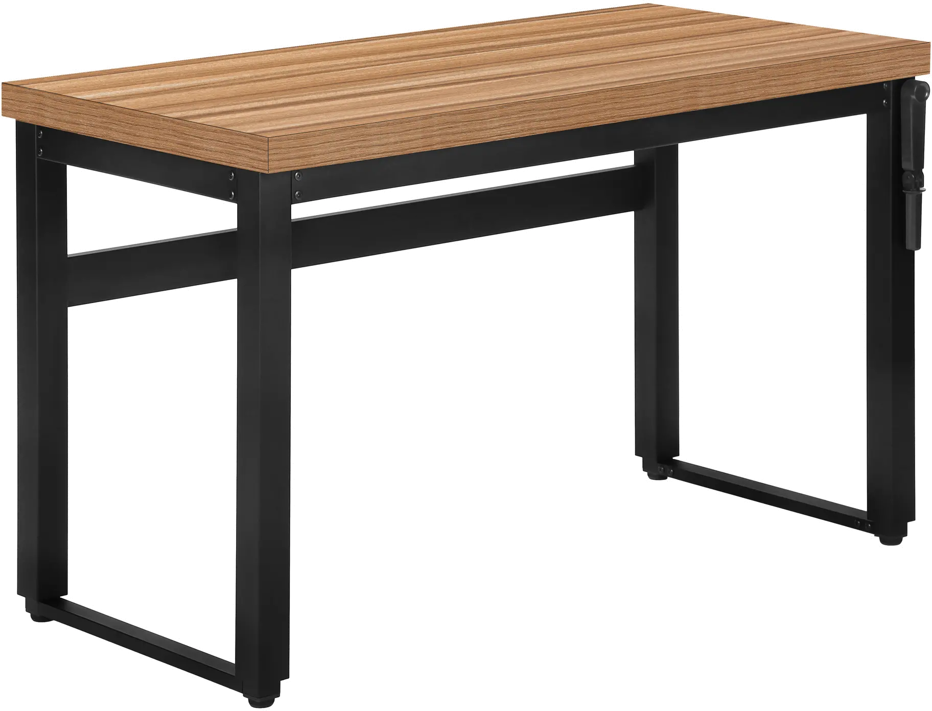 Contemporary 48 Inch Reclaimed Wood Adjustable Height Computer Desk