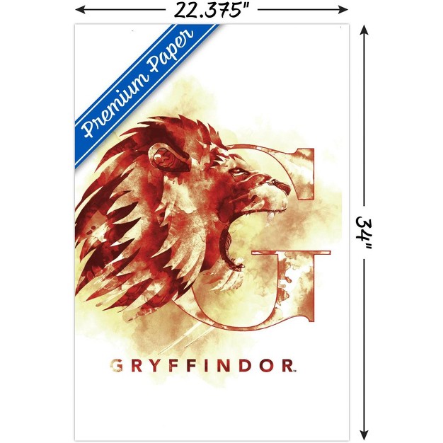 Trends International The Wizarding World Harry Potter Gryffindor Illustrated House Logo Unframed Wall Poster Prints