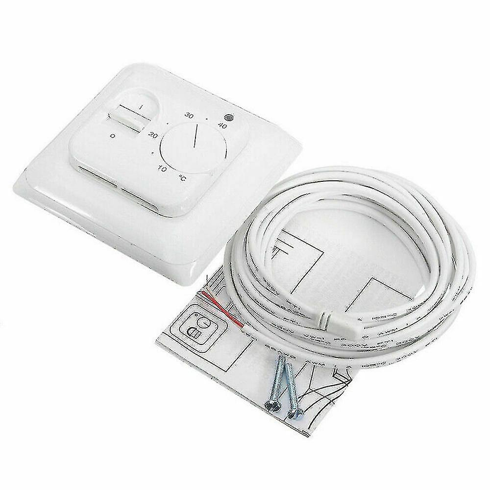 Electric Underfloor Heating Thermostat Temperature Control Switch + Sensor Cable