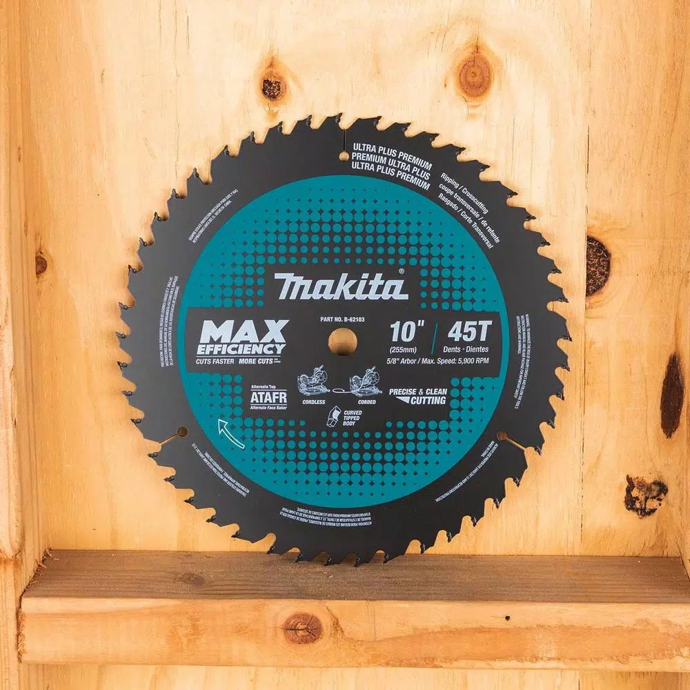 Makita 10 in. 45T Carbide-Tipped Max Efficiency Miter Saw Blade and#8211; XDC Depot