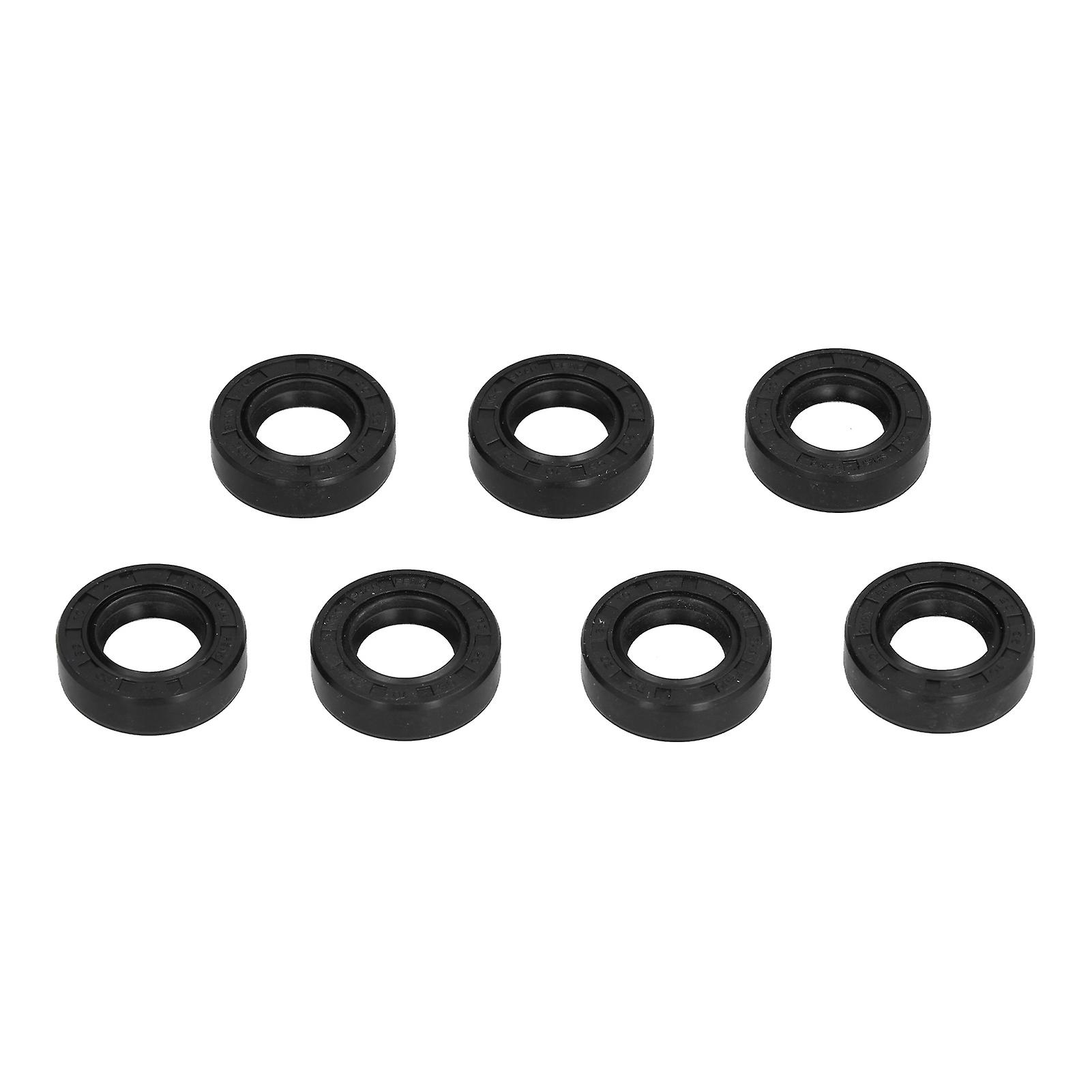 7pcs Oil Seal Skeleton Nbr Shaft Oil Sealing Ring For Engine Camshaft Rear Axle Sealed