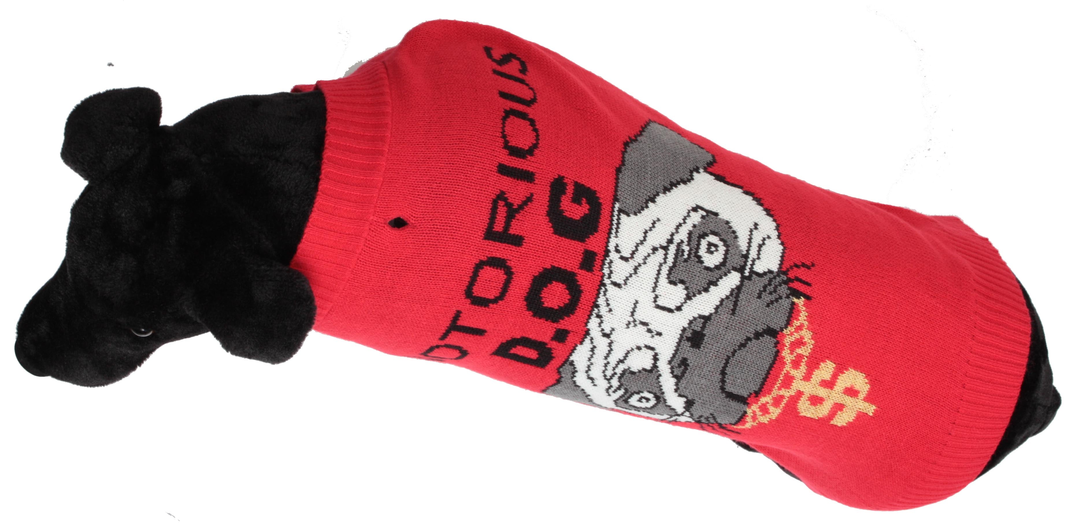 #followme Dog Sweaters Clothes for Dogs 6834-327-XXXL (Red -Notorious D.O.G.， Dog Small)