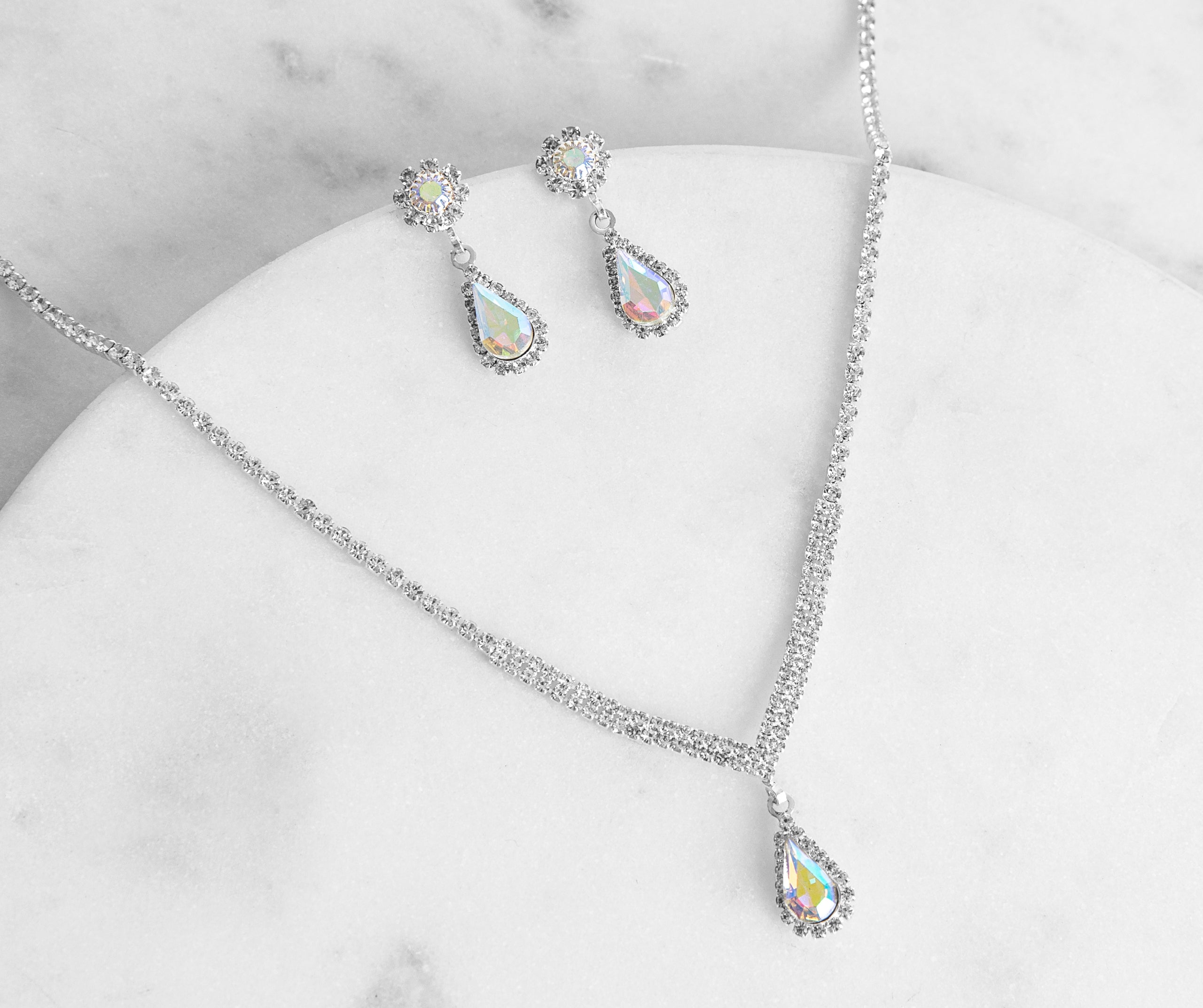 Dainty Details Rhinestone Necklace Set