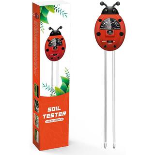 3-in-1 Soil Tester Kit with Plant Moisture Light and pH Tester (No Batteries Required) Colorful Ladybug Shape B08ZCQPBF2