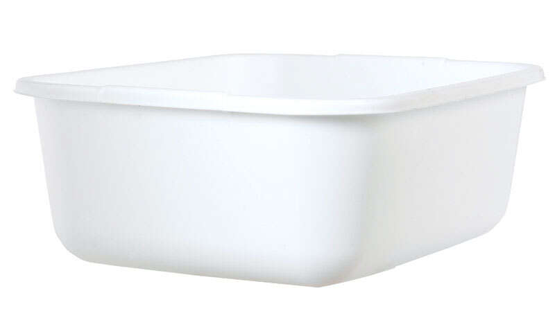 Rubbermaid White Plastic Dishpan 11.4 qt