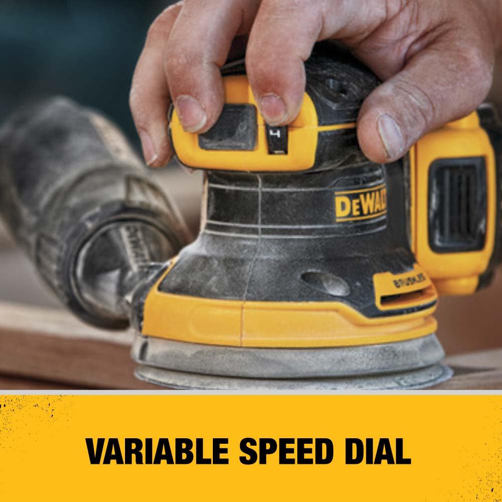 DEWALT 20-Volt Brushless Variable Speed Cordless Random Orbital Sander (Battery Included) Kit