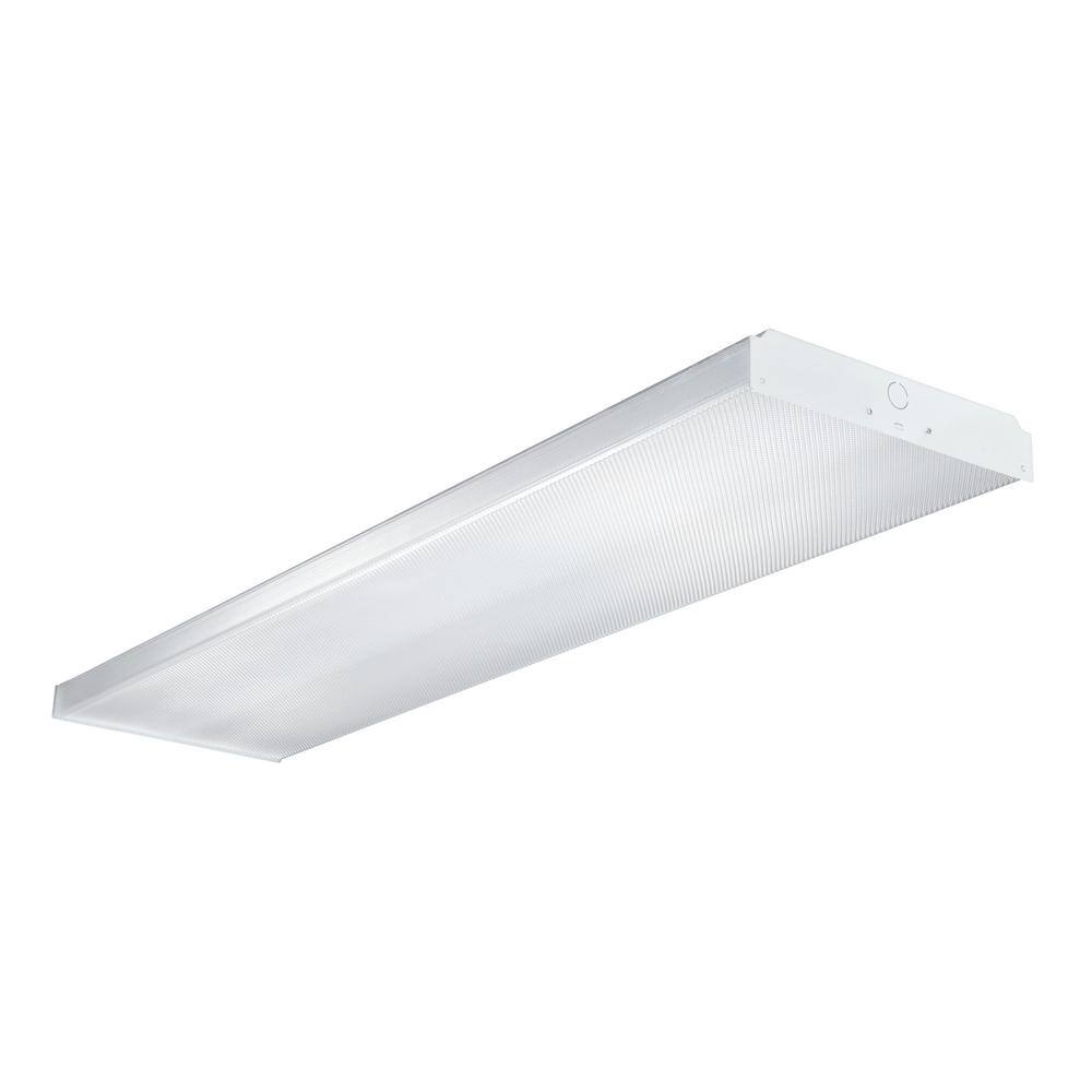 Metalux 32-Watt 2-Light White Fluorescent Wraparound Flushmount Ceiling Light Fixture WN-232A-UNV-EB81-U