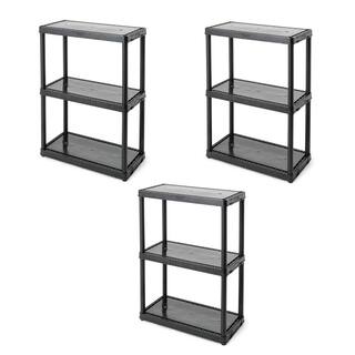 GRACIOUS LIVING Light Duty Storage Shelving Unit Organizers 3 Shelf (3 Pack) 3 x 91019MAXIT-1C-54