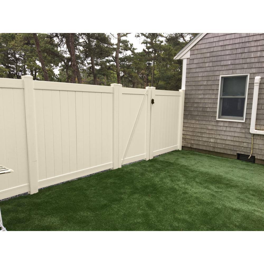 Weatherables Monroe 3 .7 ft. x 6 ft. Beige Vinyl Privacy Single Fence Gate SBPR-TG-6X44.5