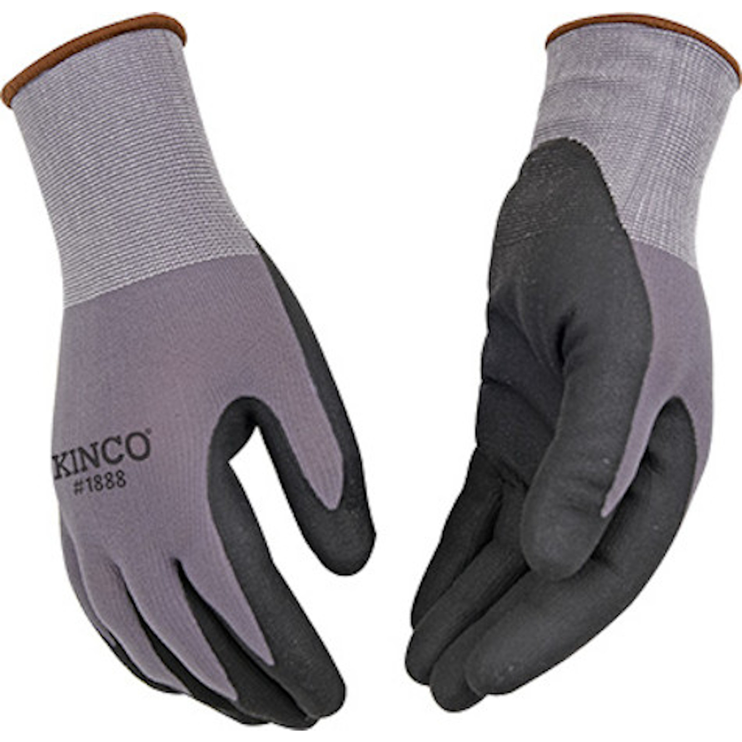 Kinco Men\u0027s Indoor/Outdoor Palm Gloves Gray L 3 pair