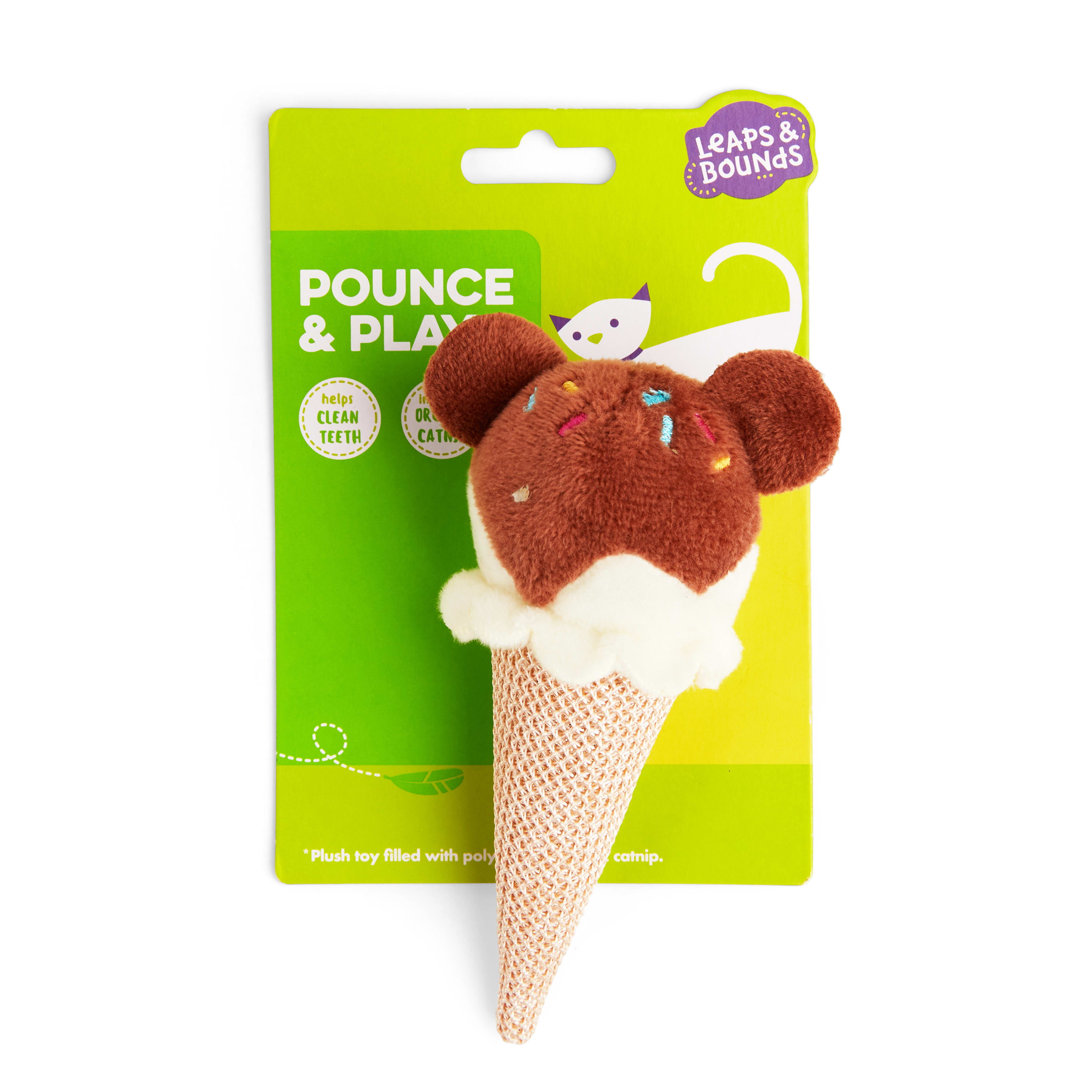 Leaps  Bounds Dental Ice Cream Cone Cat Toy