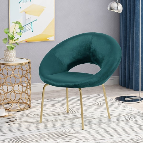 Pincay Modern Glam Velvet Accent Chair by Christopher Knight Home