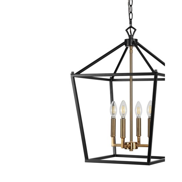 Metal Pagoda Lantern Pendant includes Led Light Bulb Jonathan Y