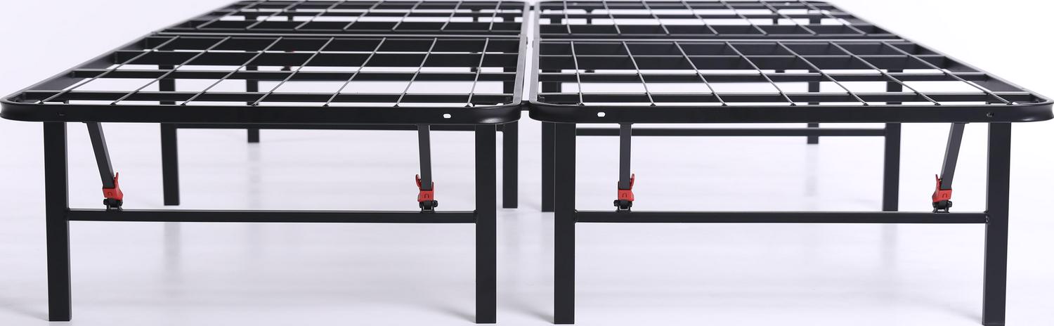 Mainstays 14  High Profile Foldable Steel King Platform Bed Frame Black  Crowdfused