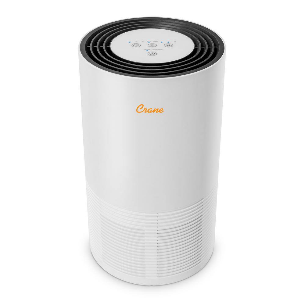 Crane True HEPA Air Purifier with Germicidal UV Light for Small to Medium Rooms up to 300 sq.ft. - Premium EE-5068