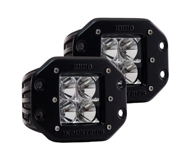 Rigid Industries D-Series Dually Flush Mount Flood LED Light - Pair - 21211