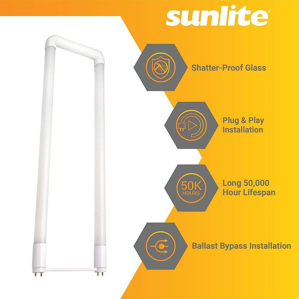 SUNSHINE LIGHTING 32-Watt Equivalent 23 in. T8 Linear Bulb Shape LED Dual End Hybrid Light Bulb CCT Tunable 3500K 4000K 5000K (12-Pack) HD87913