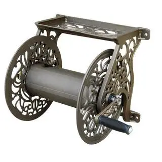 LIBERTY GARDEN 125 ft. Steel Decorative Garden Hose Wall Mounted Reel
