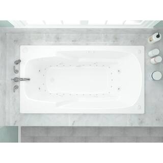 Universal Tubs Coral 5 ft. Rectangular Drop-in Whirlpool and Air Bath Tub in White HD3660EDR