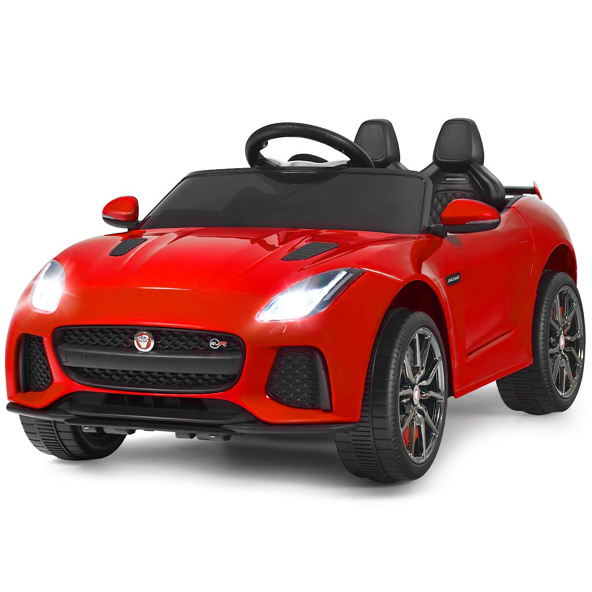 Costzon Ride on Car, 12V Licensed Jaguar F-Type SVR Battery Powered Ride on Toy