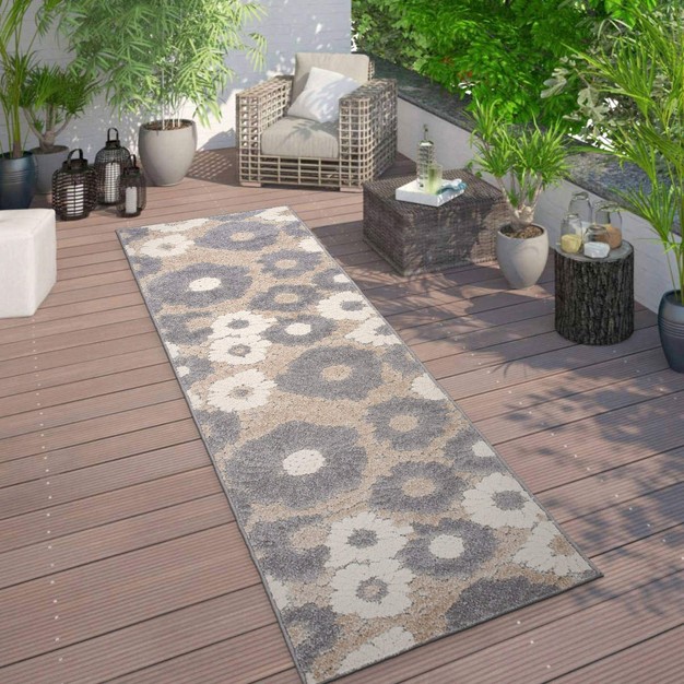 World Rug Gallery Palermo Modern Floral Indoor outdoor Area Rug