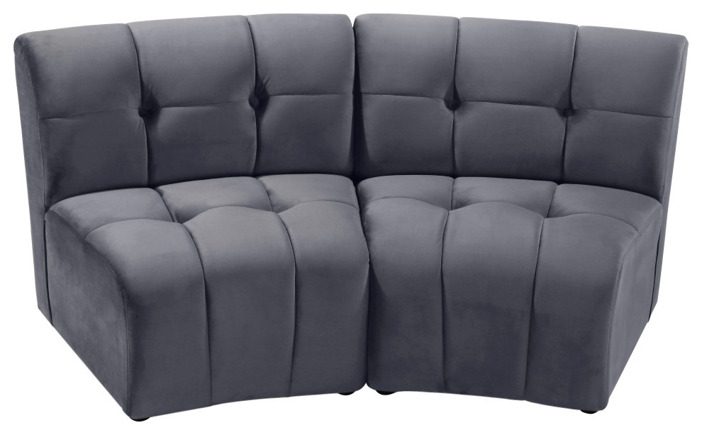 Limitless Modular Velvet 1 Piece Sectional   Transitional   Loveseats   by Meridian Furniture  Houzz