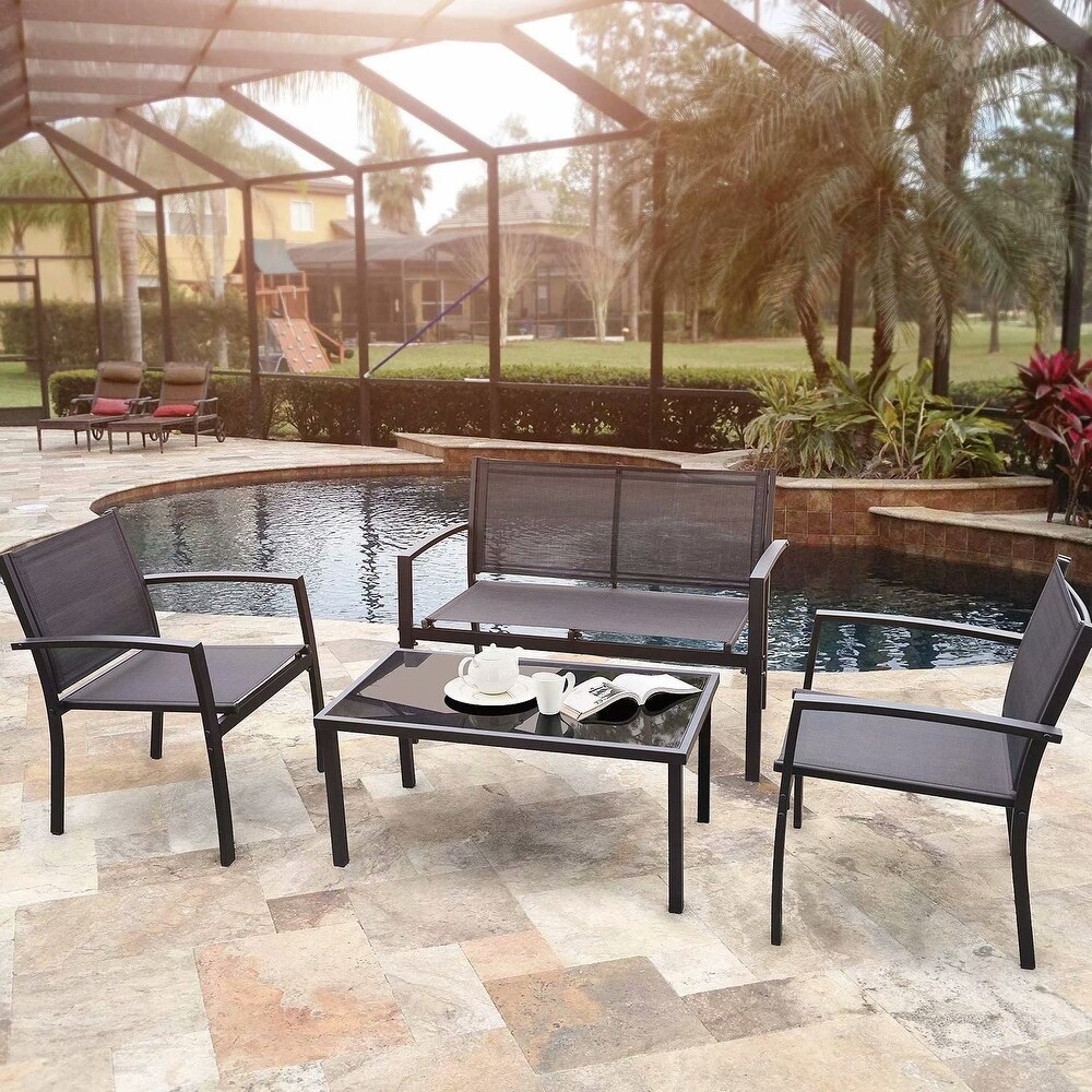 Homall 4 piece Outdoor Patio Furniture Set