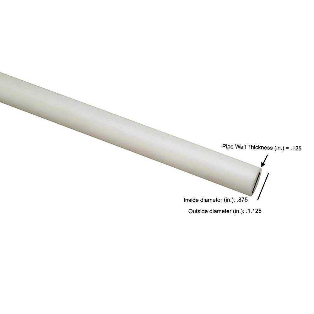 Apollo 1 in. x 10 ft. White PEX-B Pipe APPW101