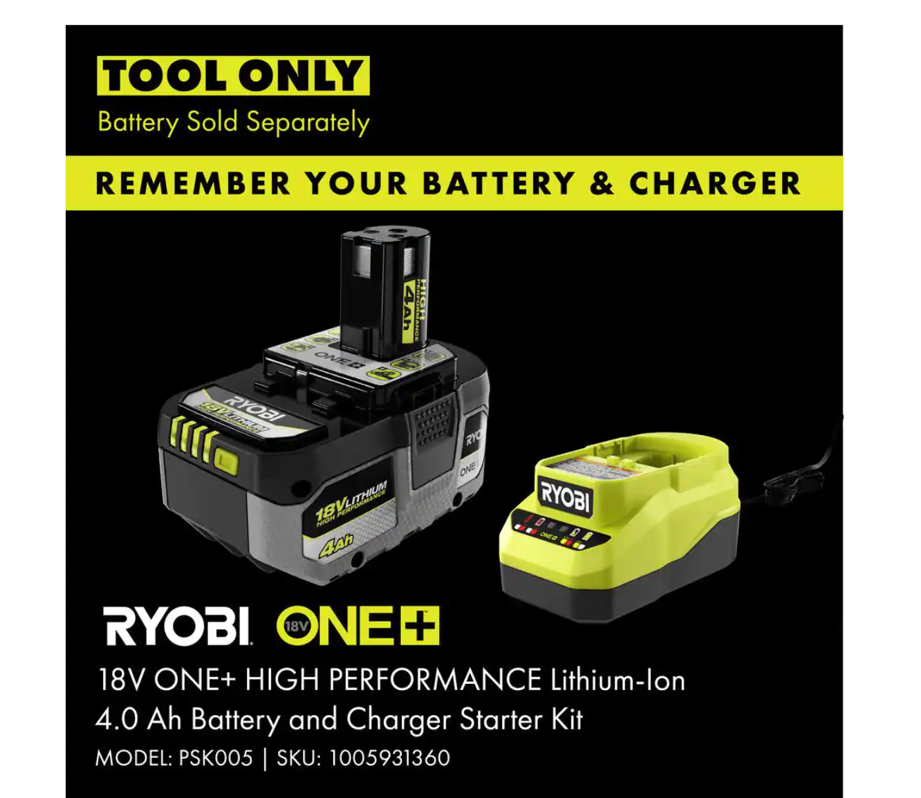 RYOBI P2109A ONE+ 18V 90 MPH 200 CFM Cordless Battery Leaf Blower/Sweeper (Tool Only)