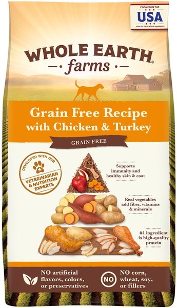 Whole Earth Farms Grain-Free Chicken and Turkey Recipe Dry Dog Food