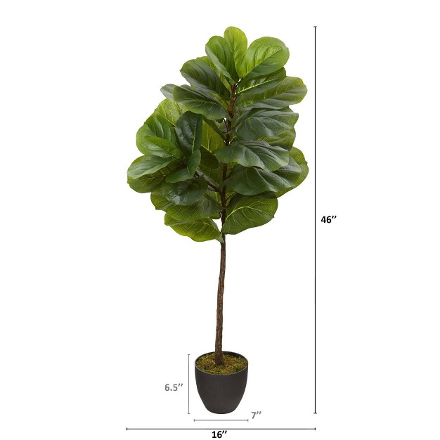 Nearly Natural 46-in Fiddle Leaf Artificial Tree (real Touch)