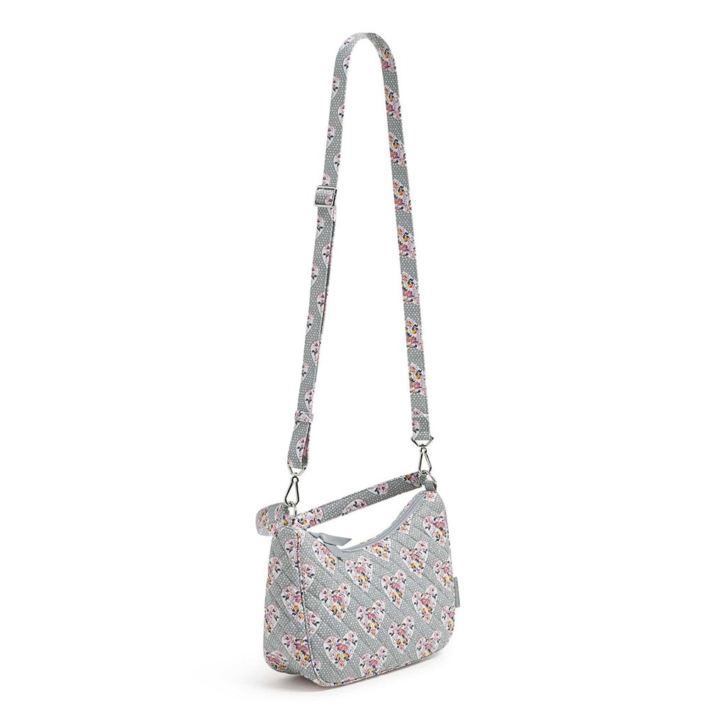 Vera Bradley  Frannie Crescent Crossbody Bag in Mon Amour Gray