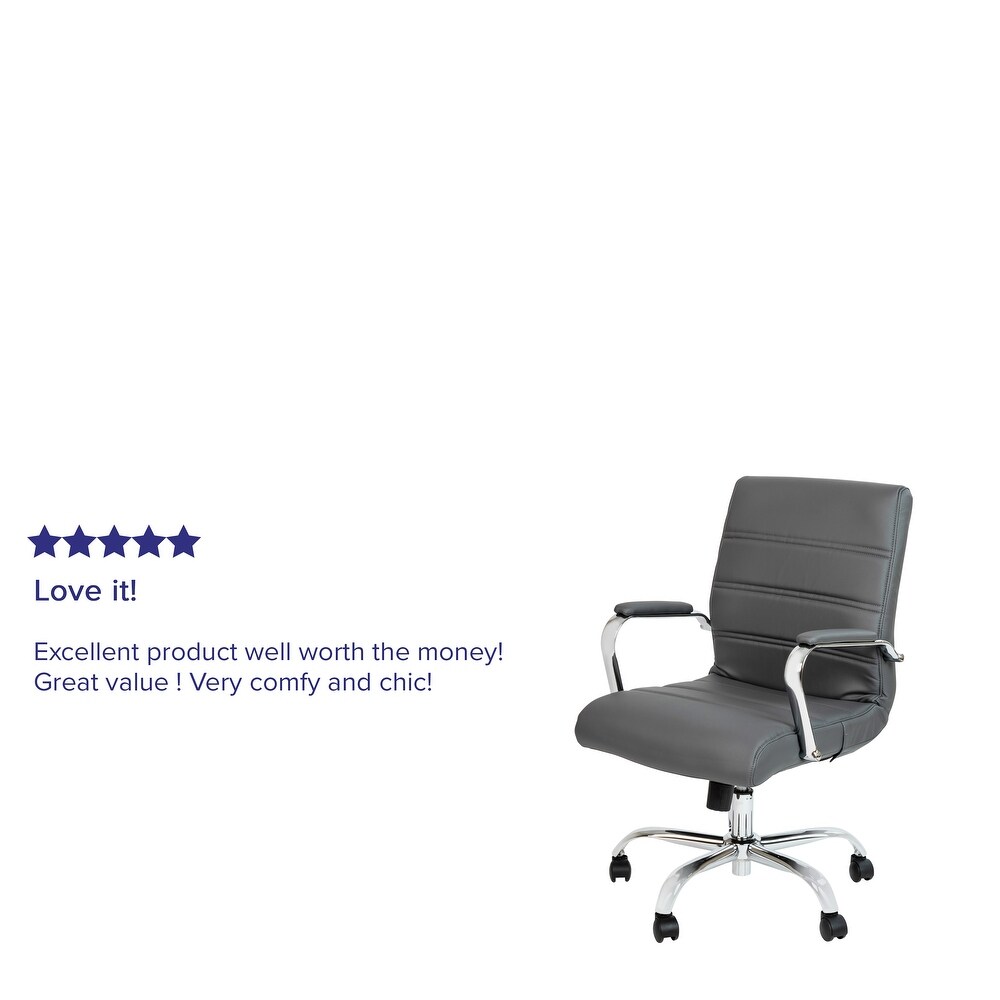 Mid back LeatherSoft Executive Swivel Office Chair