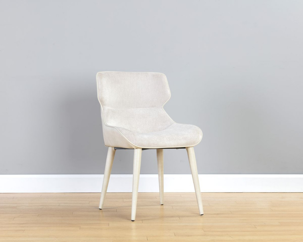 Sunpan Ikon Jesmond 2 PC Dining Chair   Polo Club Muslin/Bravo Cream   Midcentury   Dining Chairs   by Unlimited Furniture Group  Houzz