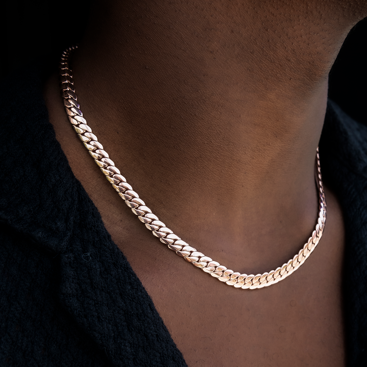 South Beach Cuban™ Chain in Rose Gold- 8mm